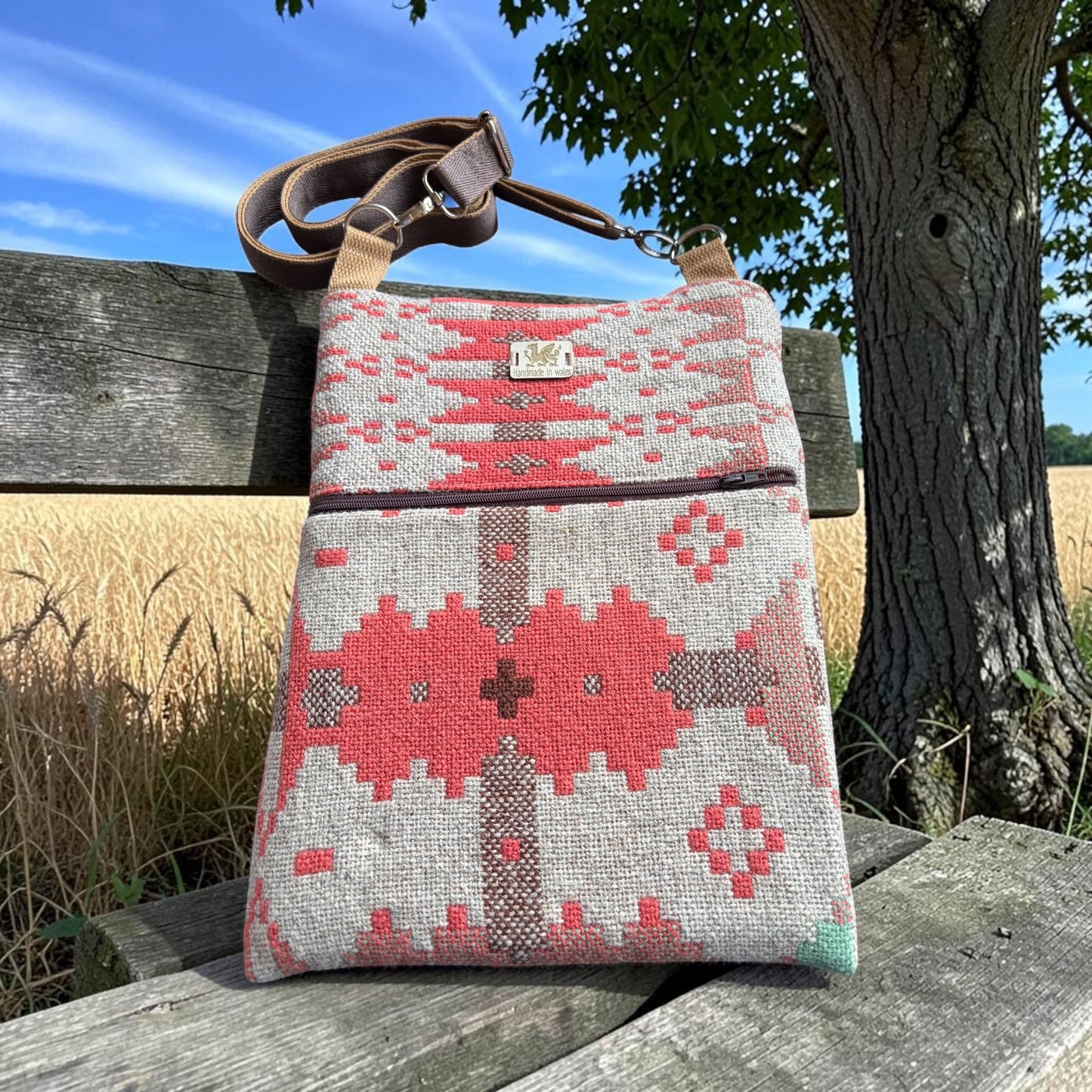 Welsh wool tapestry crossbody bag