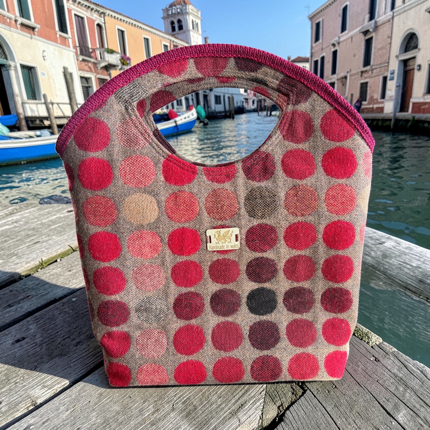Handcrafted wool handbag