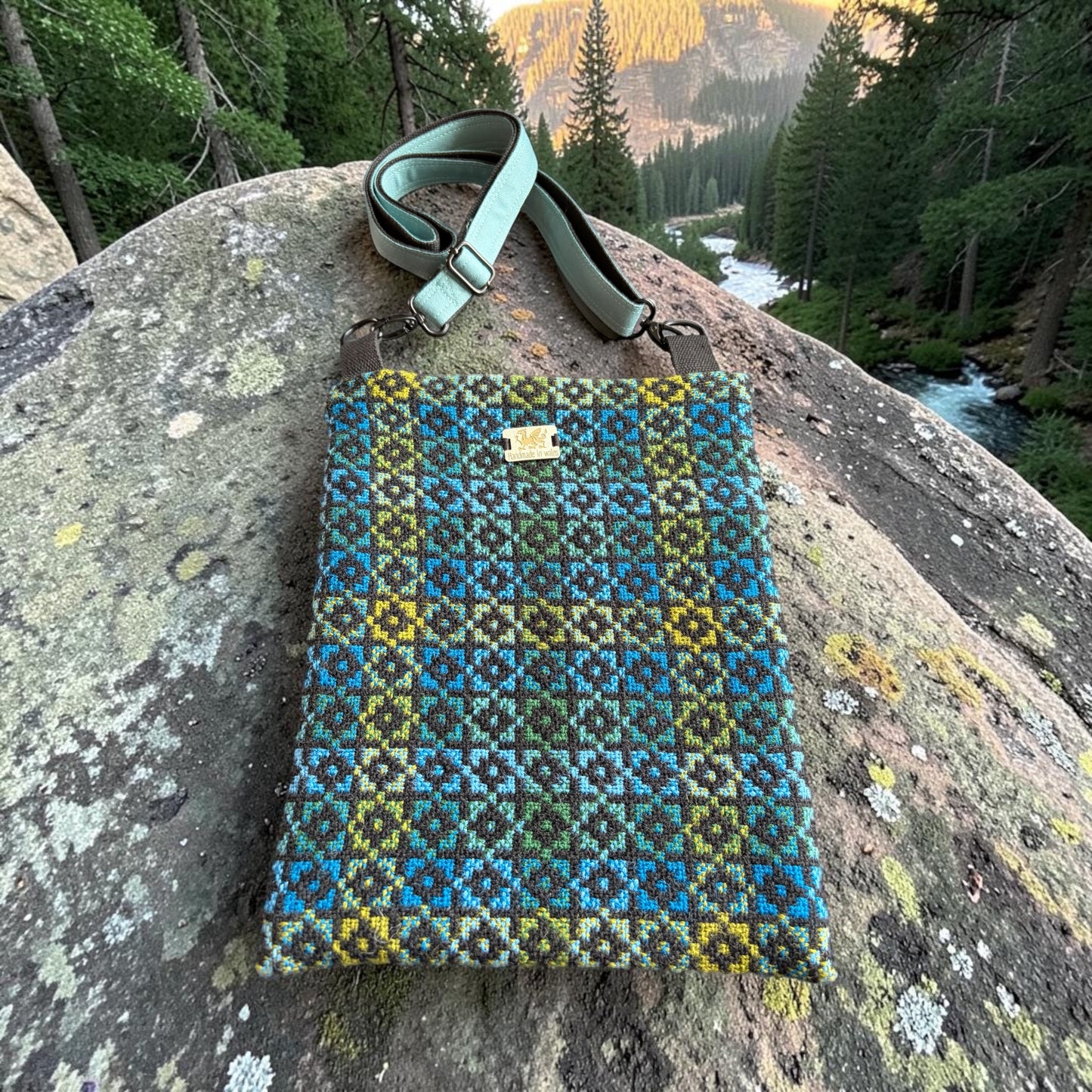 Welsh wool tapestry crossbody bag