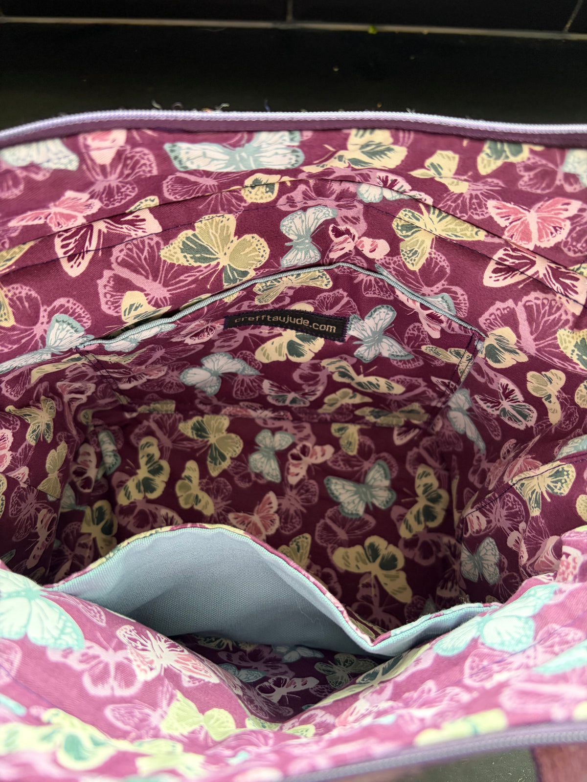 The Dyfi handbag in upcycled wool