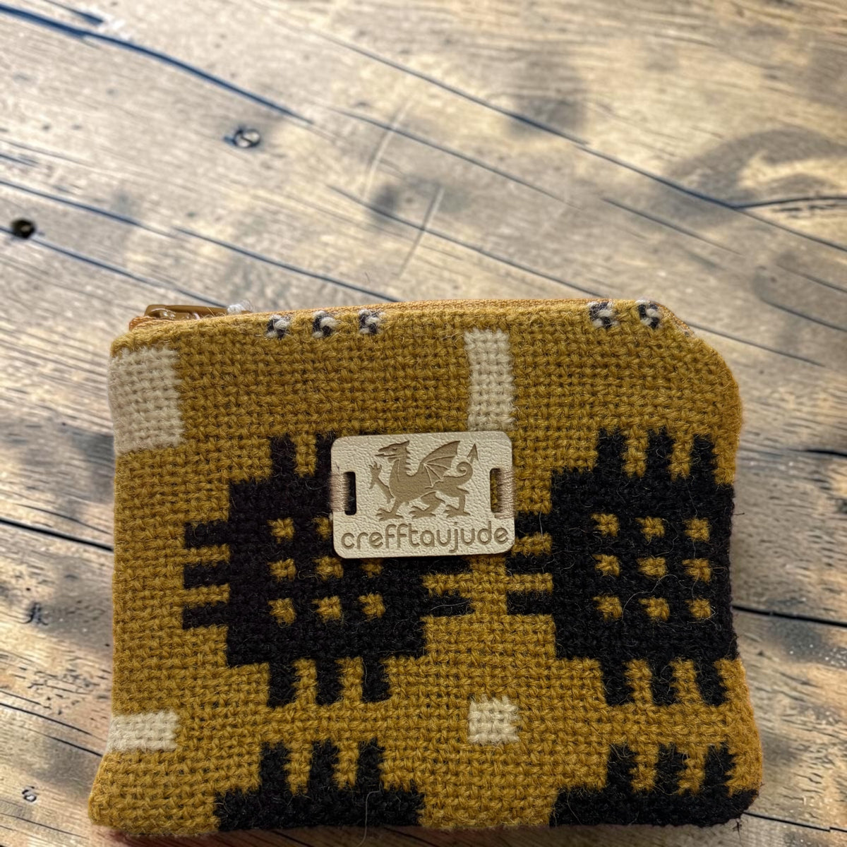 Mustard Portcullis Welsh Tapestry Small Purse