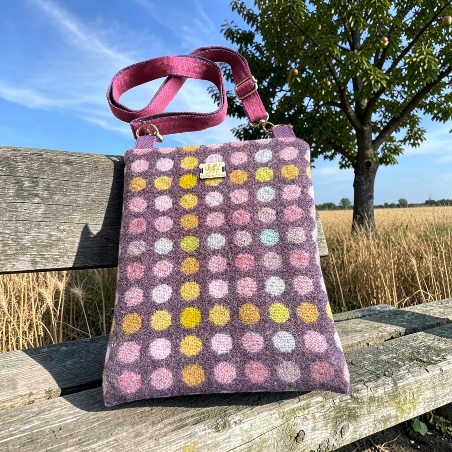 Wool crossbody bag