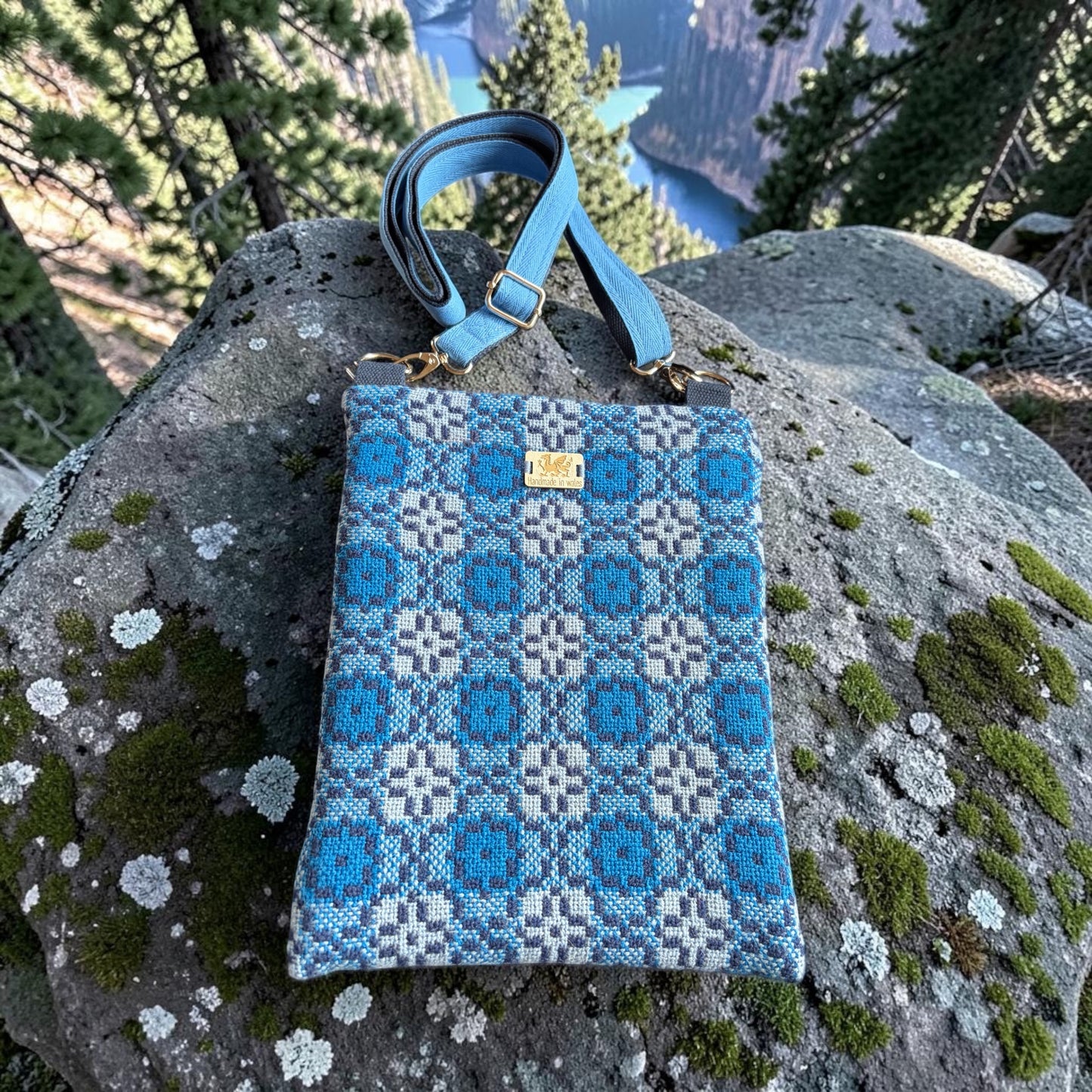 Welsh wool tapestry crossbody bag