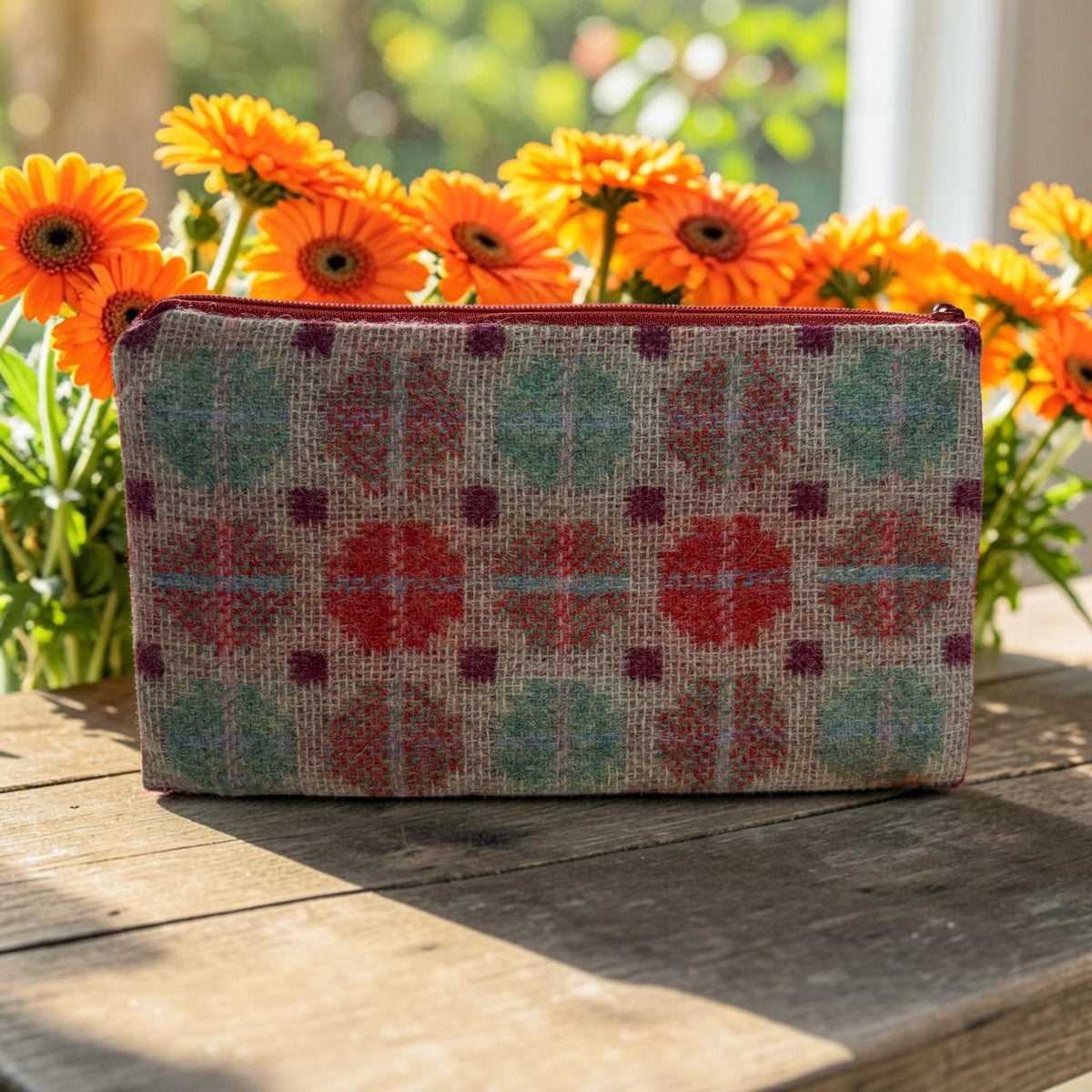Upcycled wool wallet