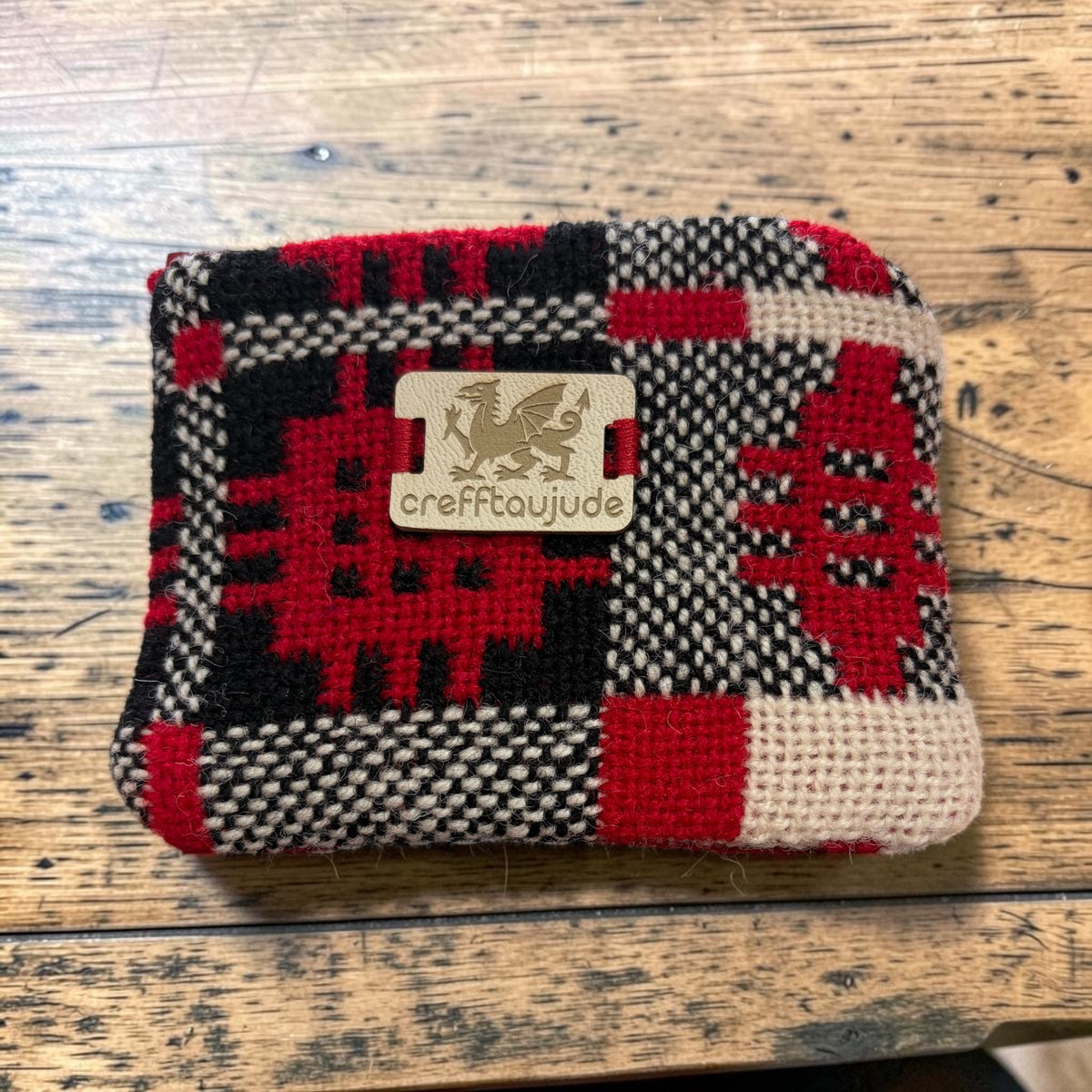Black & Red Portcullis Welsh Tapestry Small Purse