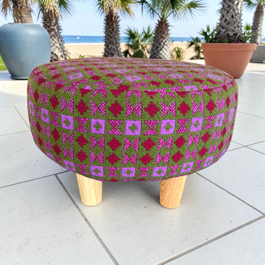 Welsh tapestry footstool