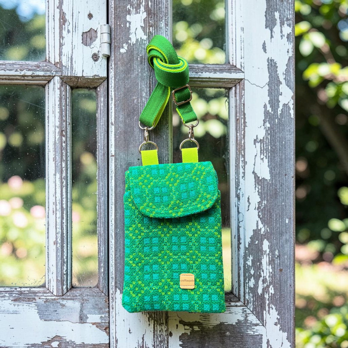 The Melindwr mini phone bag in Welsh tapestry