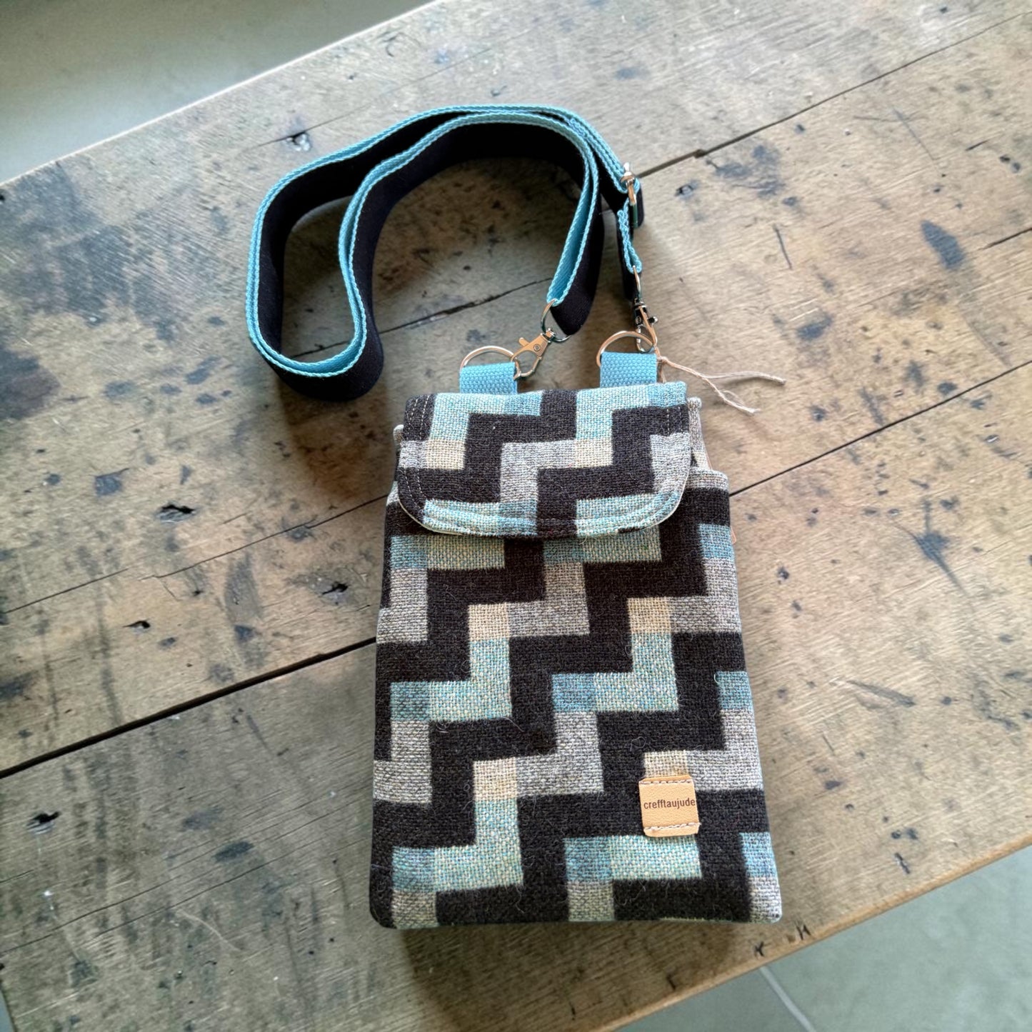 Wool small crossbody /mobile phone bag