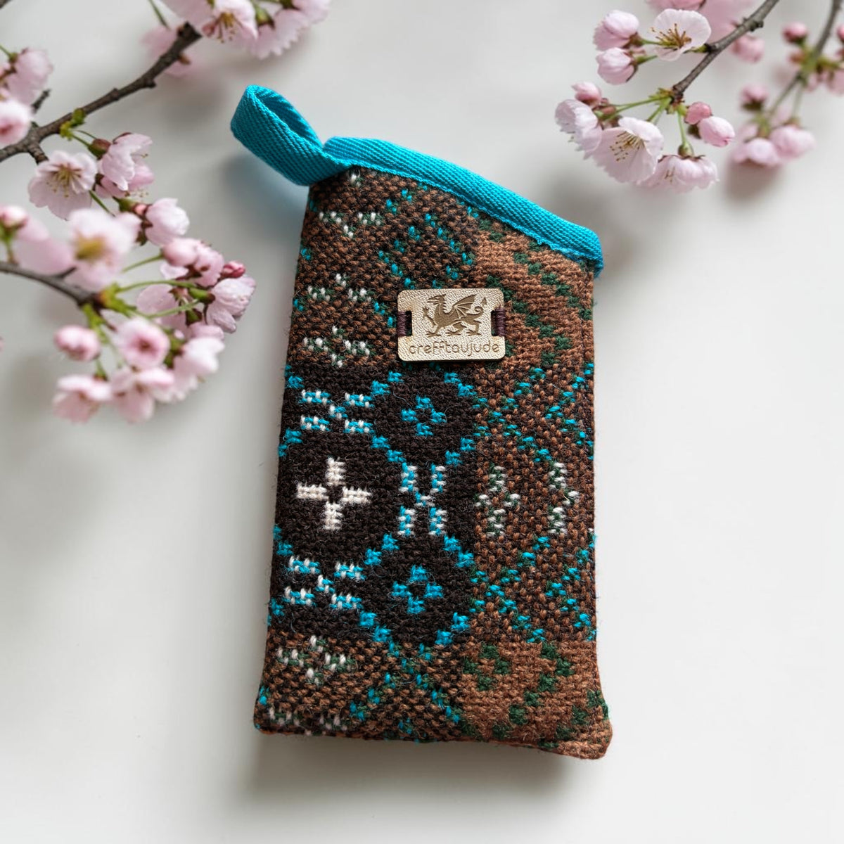 Welsh tapestry glasses case