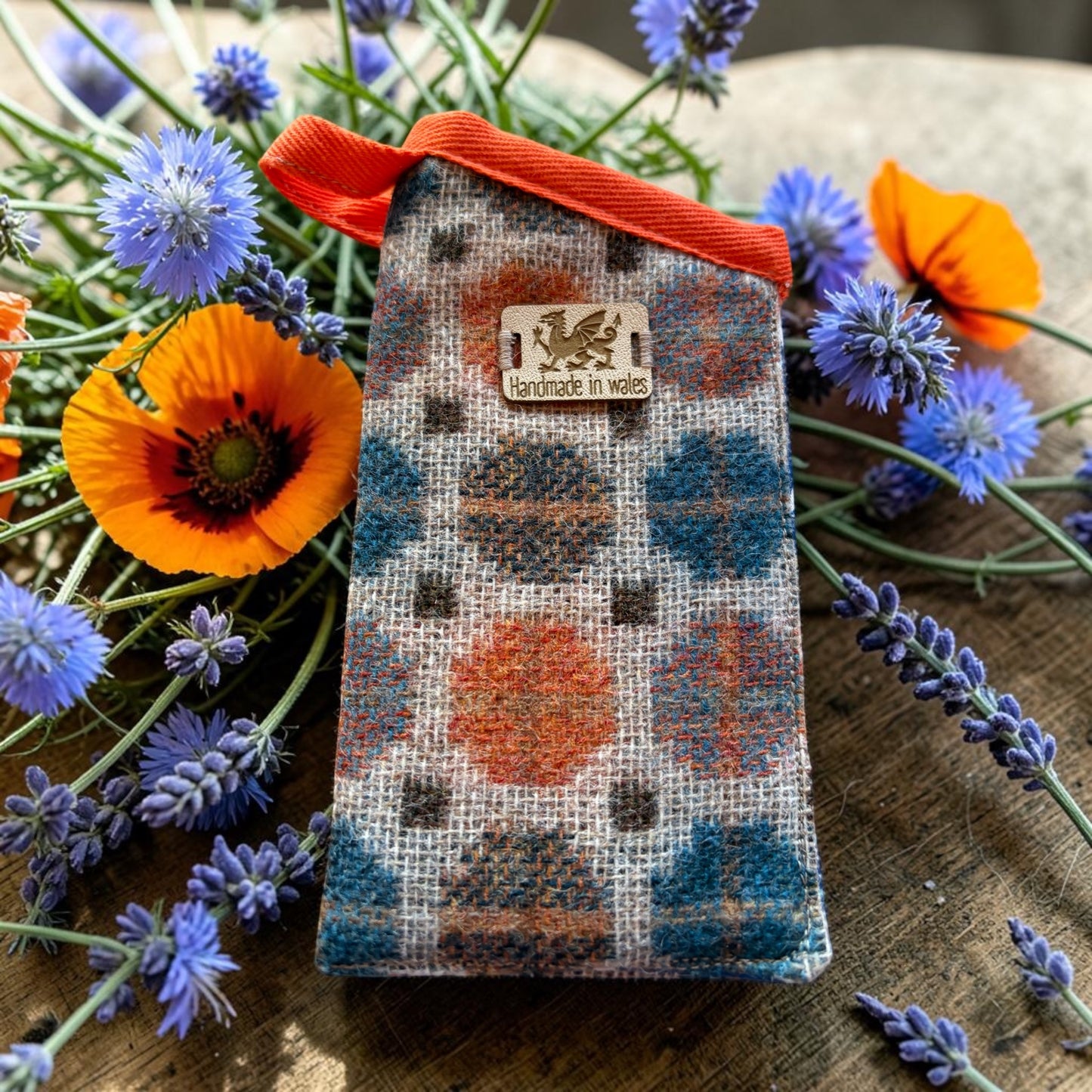 Upcycled wool glasses case