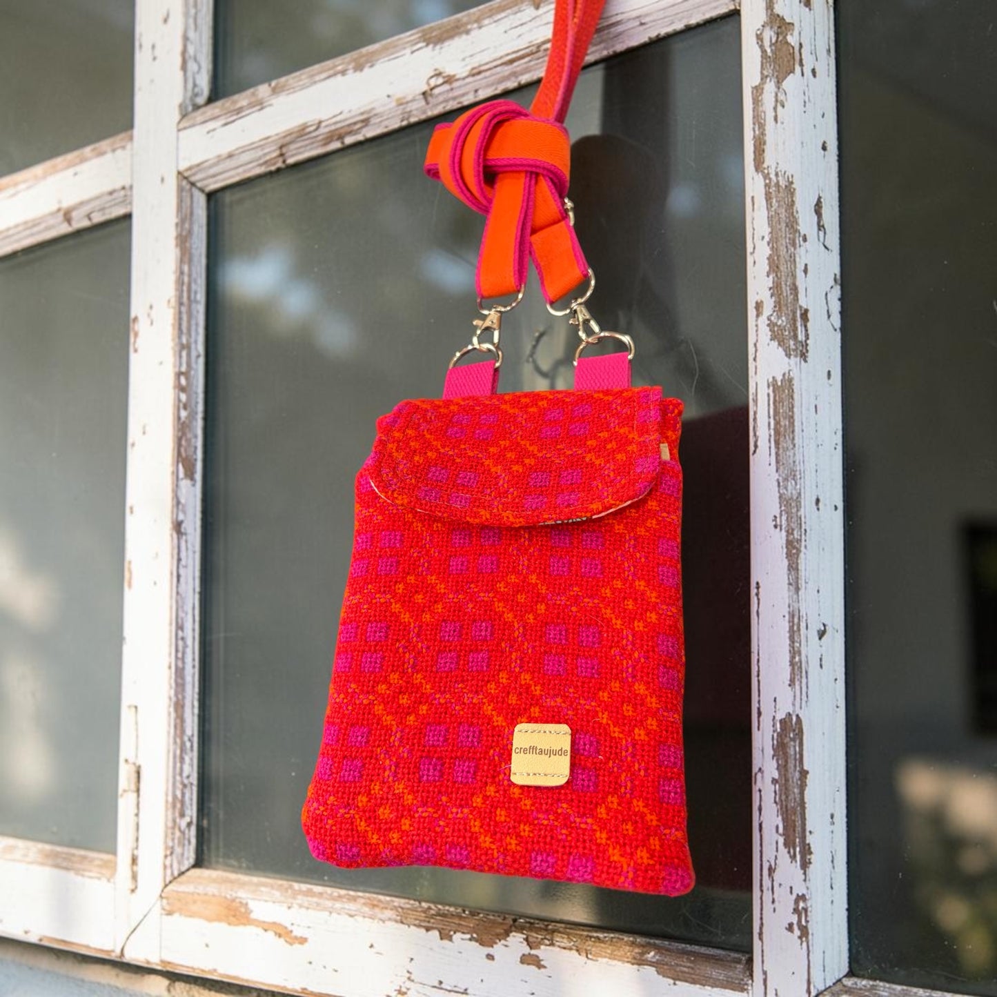 The Melindwr mini phone bag in Welsh tapestry