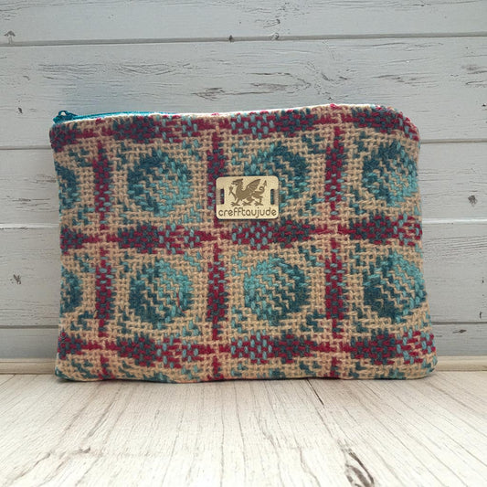 Upcycled wool mix XL purse