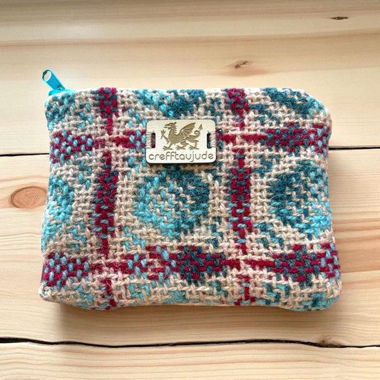 Upcycled wool mix purse