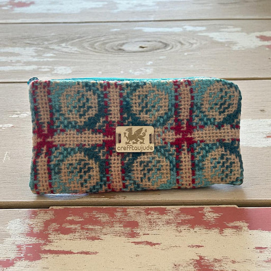 Upcycled wool mix purse or glasses case