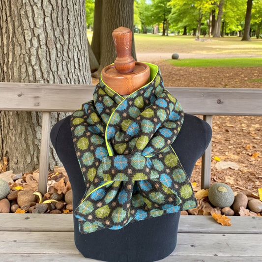 Wool and fleece scarf