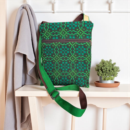 Vintage Welsh wool tapestry crossbody bag