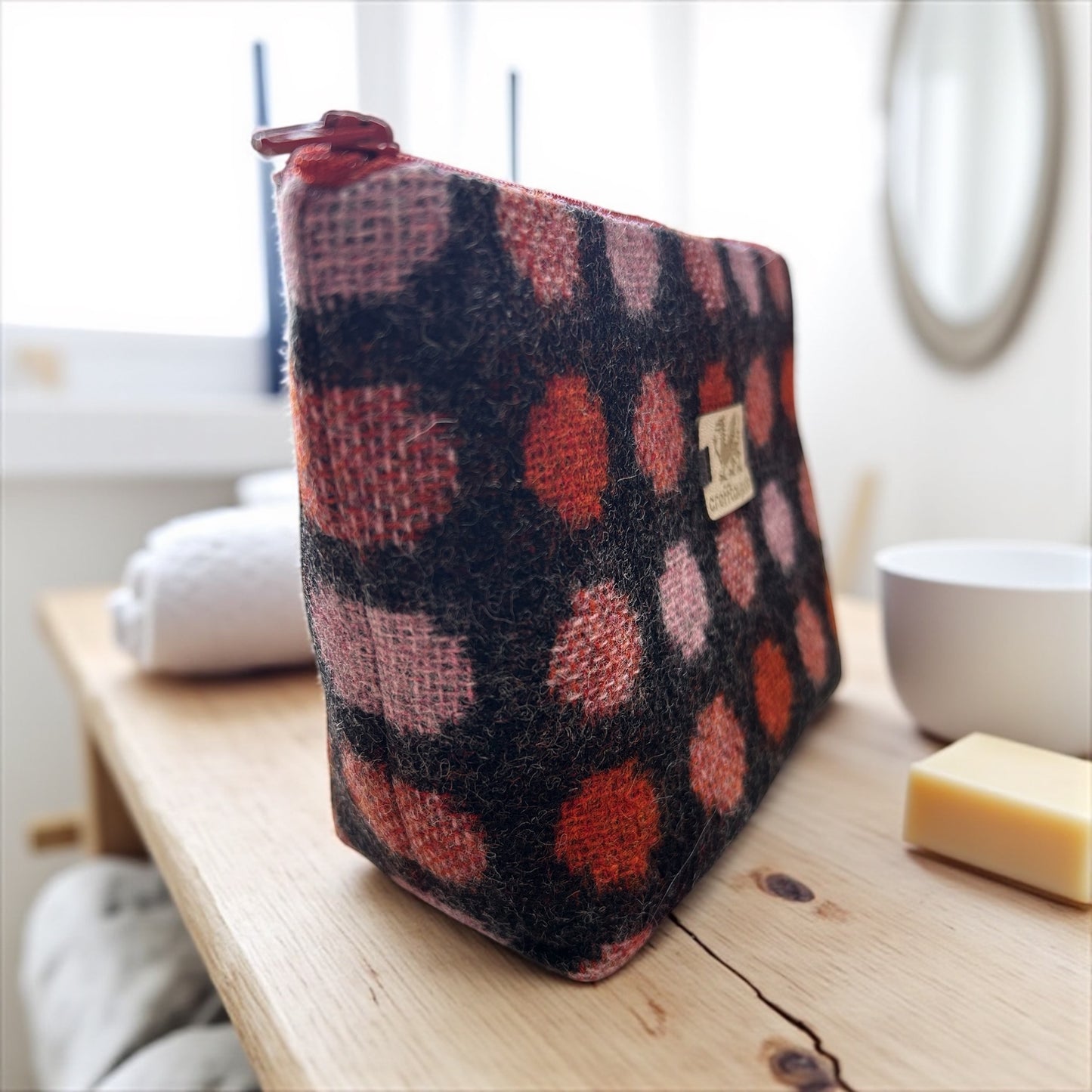 Contemporary Wool make up bag