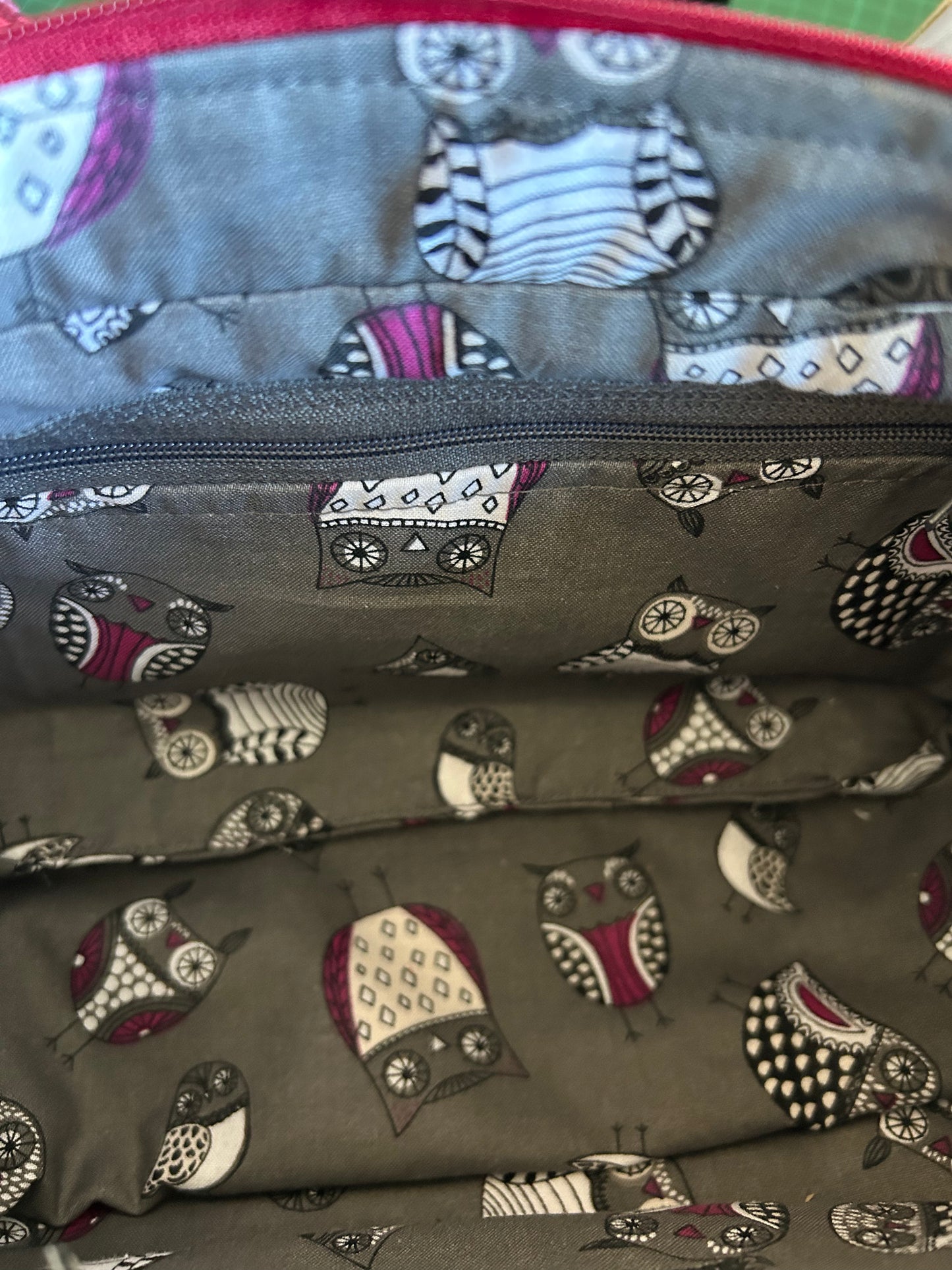 Welsh tapestry and leather baguette shoulder bag