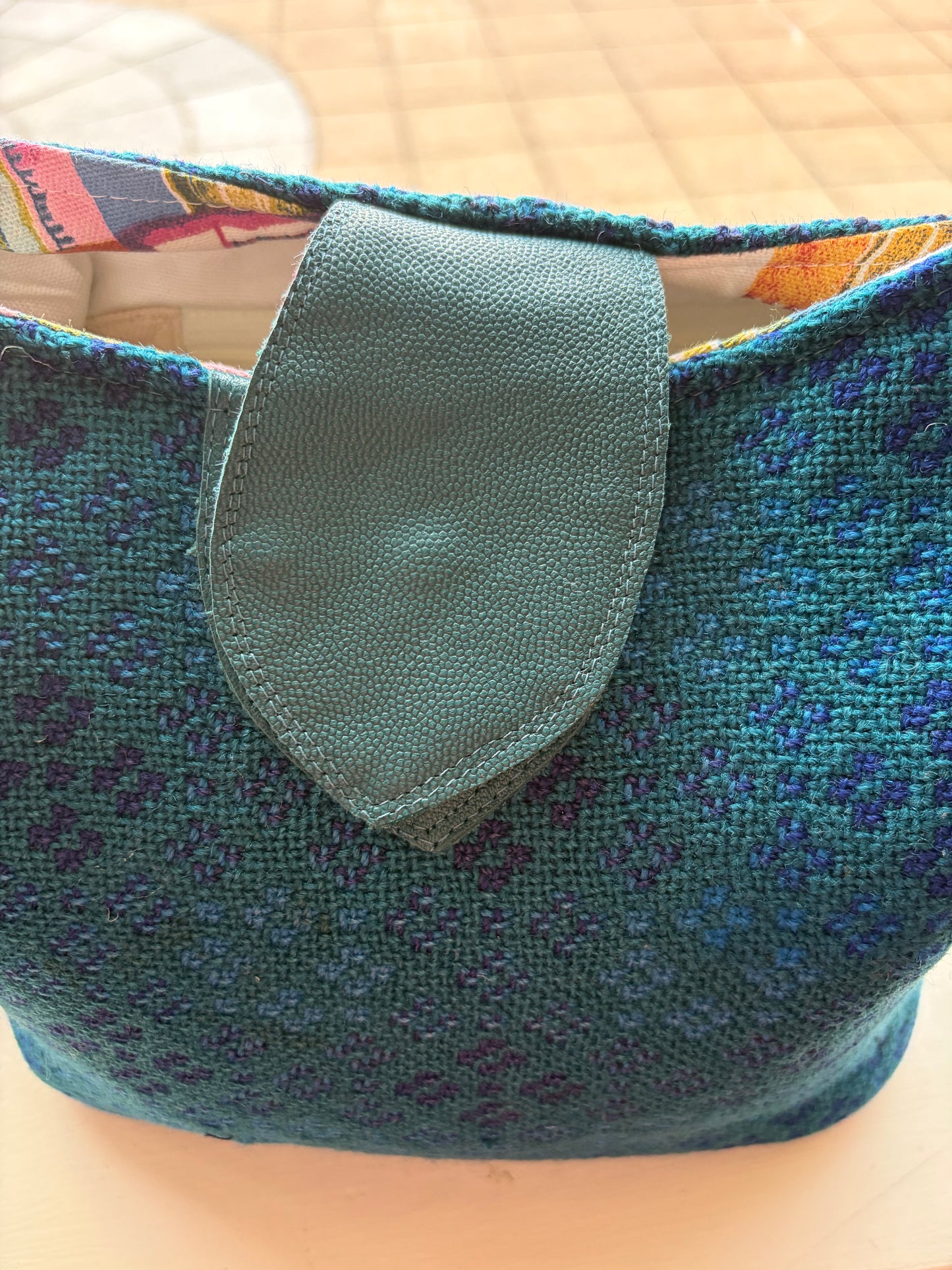 Welsh tapestry bucket crossbody bag