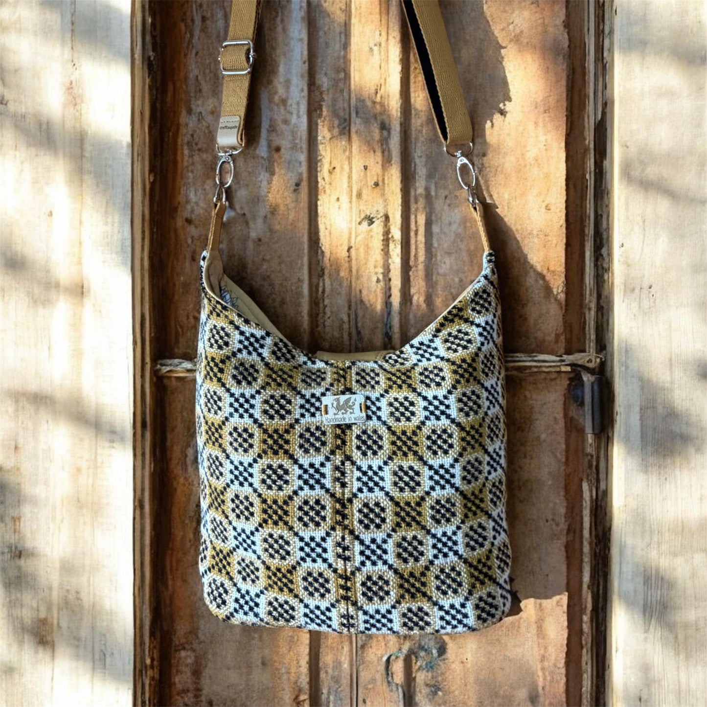 Welsh tapestry bucket crossbody bag