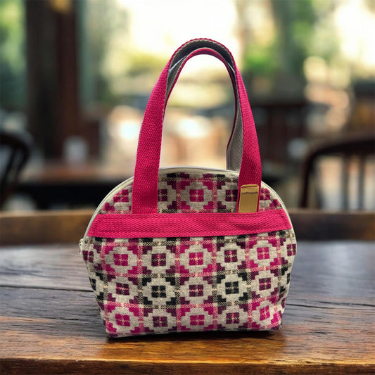 Wool mix dome handbag