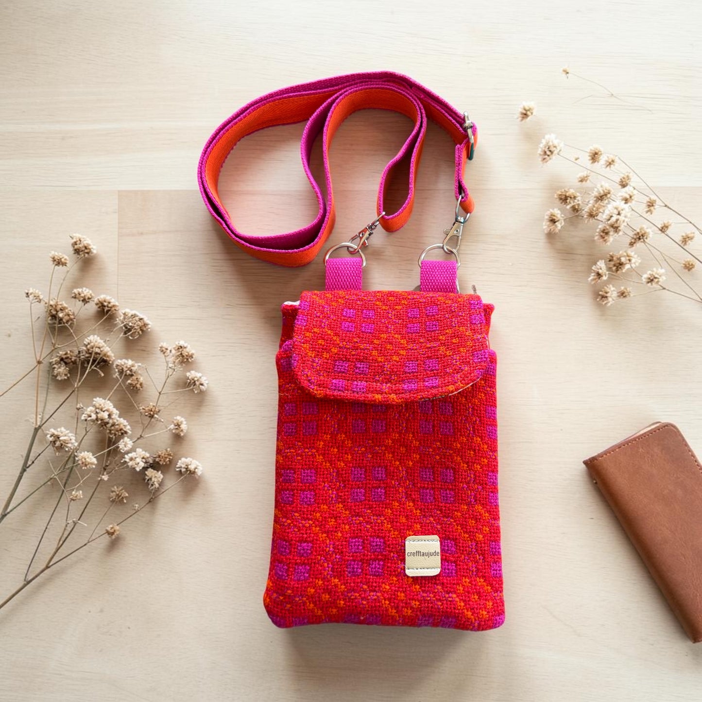 Welsh tapestry mobile phone crossbody bag