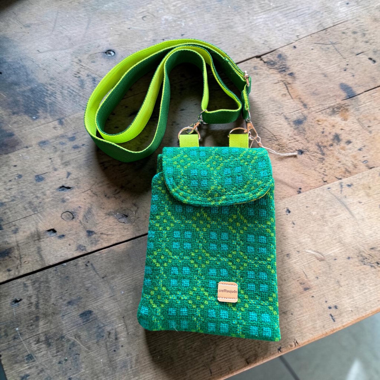 Welsh tapestry mobile phone crossbody bag