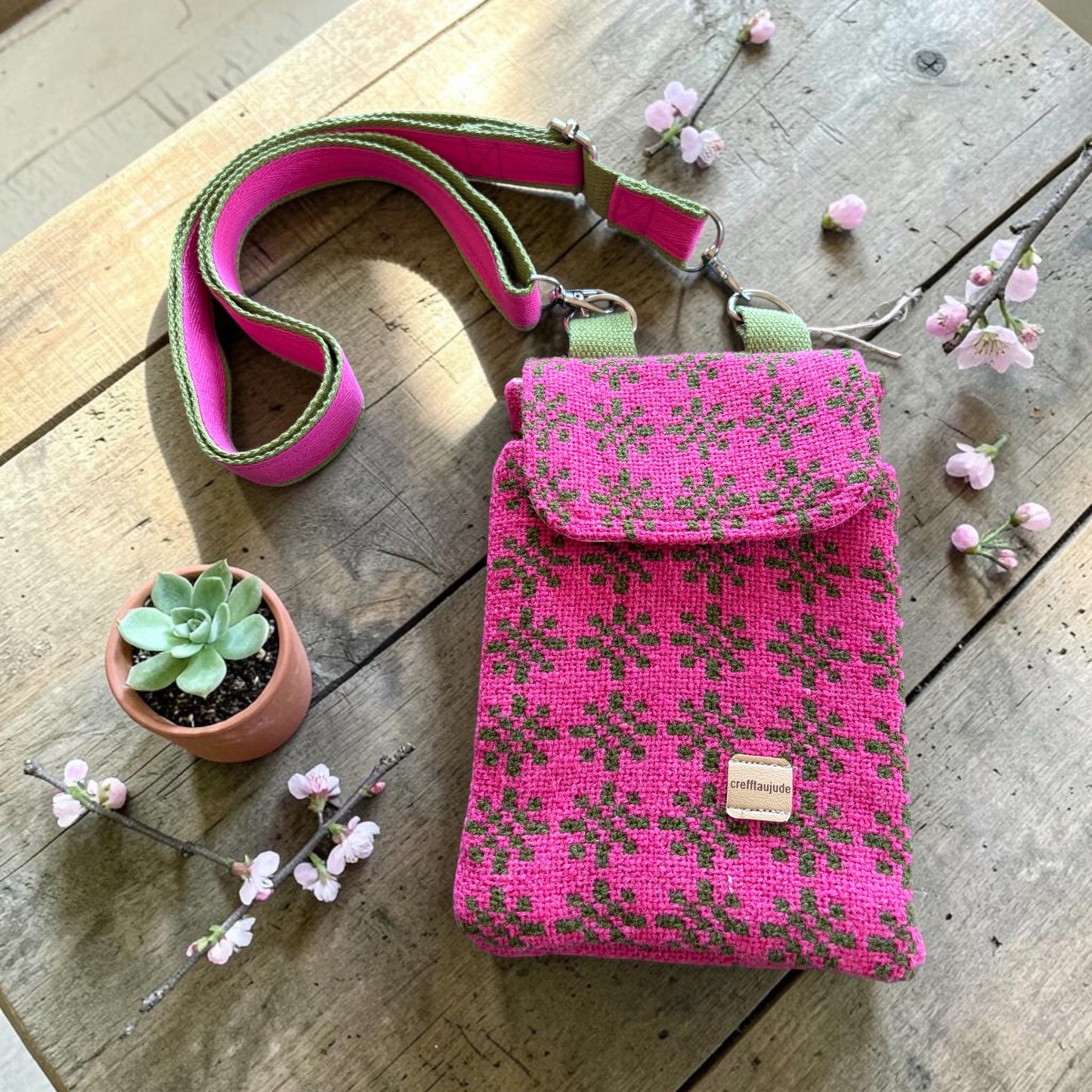 The Melindwr — Authentic Vintage Welsh Tapestry Phone Crossbody Bag