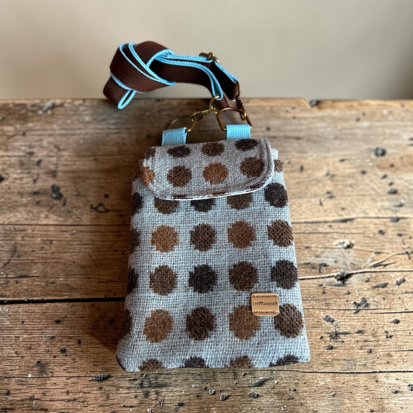 The Melindwr Mini Phone Bag — Handcrafted Wool Crossbody