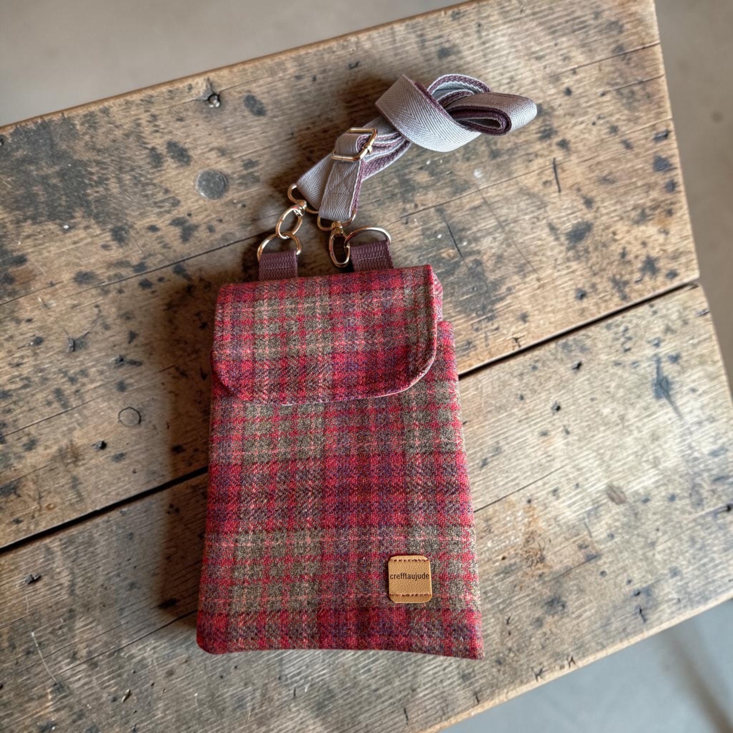 The Melindwr Mini Phone Bag — Handcrafted Wool Crossbody