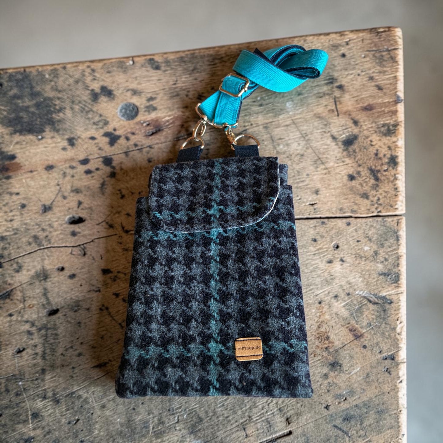 The Melindwr Mini Phone Bag — Handcrafted Wool Crossbody