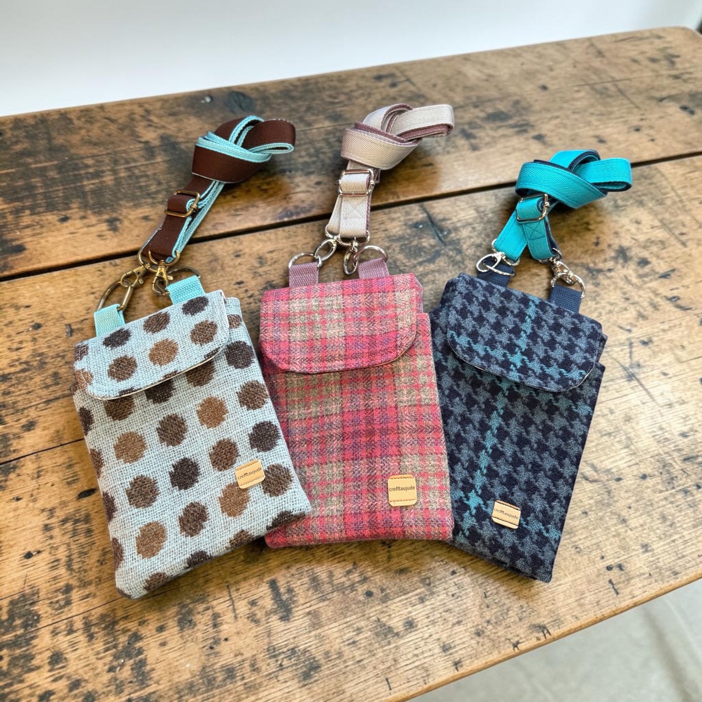 The Melindwr Mini Phone Bag — Handcrafted Wool Crossbody