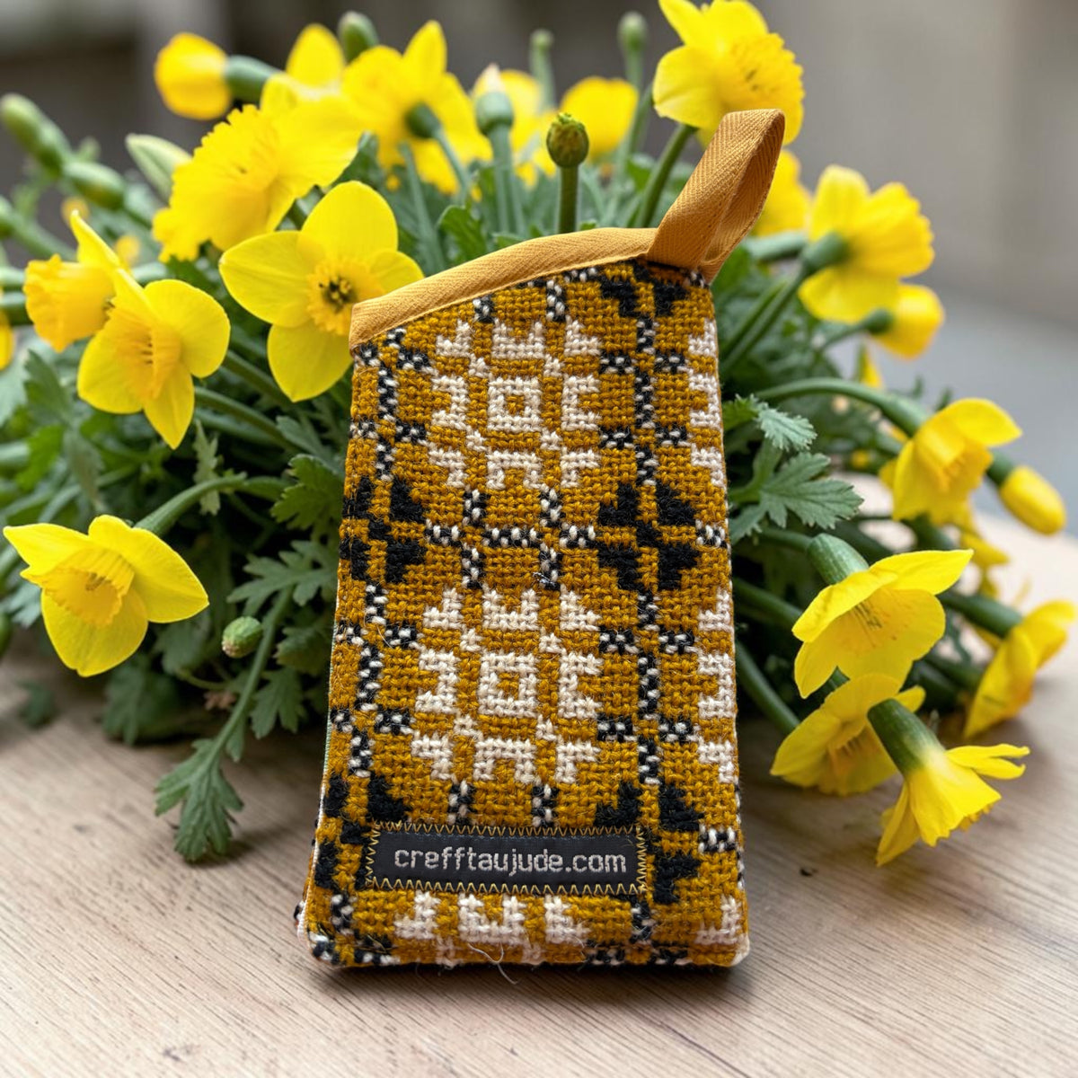 Welsh tapestry glasses case